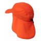 Čepice UV Cap+Neck s ochranou krku HiVi orange