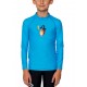 Dětské UV triko s dlouhým rukávem - ježek , světle modré